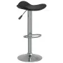 Taburete de cocina de acero cromado y cuero artificial negro de vidaXL, Taburetes de cocina - Ref: Foro24-335080, Precio: 66,...