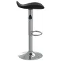 Taburete de cocina de acero cromado y cuero artificial negro de vidaXL, Taburetes de cocina - Ref: Foro24-335080, Precio: 66,...