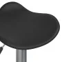 Taburete de cocina de acero cromado y cuero artificial negro de vidaXL, Taburetes de cocina - Ref: Foro24-335080, Precio: 66,...