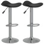 Taburete de cocina 2 uds acero cromado cuero artificial negro de vidaXL, Taburetes de cocina - Ref: Foro24-335090, Precio: 98...