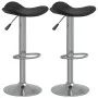 Taburete de cocina 2 uds acero cromado cuero artificial negro de vidaXL, Taburetes de cocina - Ref: Foro24-335090, Precio: 96...