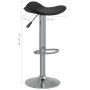 Taburete de cocina 2 uds acero cromado cuero artificial negro de vidaXL, Taburetes de cocina - Ref: Foro24-335090, Precio: 98...