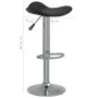 Taburete de cocina 2 uds acero cromado cuero artificial negro de vidaXL, Taburetes de cocina - Ref: Foro24-335090, Precio: 96...