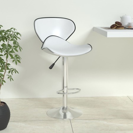 Taburete de cocina cuero sintético blanco de vidaXL, Taburetes de cocina - Ref: Foro24-335129, Precio: 85,50 €, Descuento: %