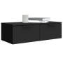 Armario de pared madera de ingeniería negro 68x30x20 cm de vidaXL, Estantes y estanterías - Ref: Foro24-811395, Precio: 69,39...