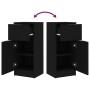 Aparador de madera contrachapada negro 30x30x70 cm de vidaXL, Aparadores - Ref: Foro24-811118, Precio: 112,51 €, Descuento: %