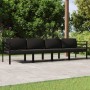 Set muebles de jardín 4 pzas y cojines aluminio gris antracita en Conjuntos de jardín | Comprar online en Foru.es
