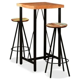 Set de muebles de bar 3 piezas acacia y madera reciclada de vidaXL, muebles para cocinas y comedores - Ref: Foro24-275128, Pr...