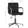 Silla de comedor giratoria cuero sintético negro de vidaXL, Sillas de comedor - Ref: Foro24-3088093, Precio: 100,94 €, Descue...