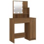 Tocador con LED roble marrón 86,5x35x136 cm de vidaXL, Tocadores para dormitorios - Ref: Foro24-820486, Precio: 98,77 €, Desc...