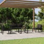 Set muebles de jardín 5 pzas y cojines aluminio gris antracita en Conjuntos de jardín | Comprar online en Foru.es
