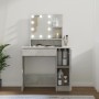 Tocador con LED color gris hormigón 86,5x35x136 cm de vidaXL, Tocadores para dormitorios - Ref: Foro24-808814, Precio: 102,04...