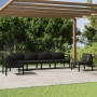 Set muebles de jardín 6 pzas y cojines aluminio gris antracita en Conjuntos de jardín | Comprar online en Foru.es