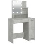 Tocador con LED color gris hormigón 86,5x35x136 cm de vidaXL, Tocadores para dormitorios - Ref: Foro24-808814, Precio: 102,04...