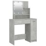 Tocador con LED color gris hormigón 86,5x35x136 cm de vidaXL, Tocadores para dormitorios - Ref: Foro24-808814, Precio: 102,04...