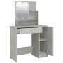 Tocador con LED color gris hormigón 86,5x35x136 cm de vidaXL, Tocadores para dormitorios - Ref: Foro24-808814, Precio: 102,04...
