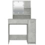 Tocador con LED color gris hormigón 86,5x35x136 cm de vidaXL, Tocadores para dormitorios - Ref: Foro24-808814, Precio: 102,04...
