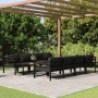 Set muebles de jardín 9 pzas y cojines aluminio gris antracita en Conjuntos de jardín | Comprar online en Foru.es