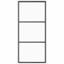 Puerta corredera ESG vidrio y aluminio negra 90x205 cm en Puertas | Comprar online en Foru.es