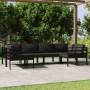 Set muebles de jardín 6 pzas y cojines aluminio gris antracita en Conjuntos de jardín | Comprar online en Foru.es