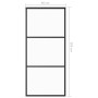 Puerta corredera ESG vidrio y aluminio negra 90x205 cm en Puertas | Comprar online en Foru.es