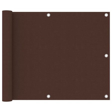 Toldo para balcón de tela oxford marrón 75x400 cm en Sombrillas | Comprar online en Foru.es