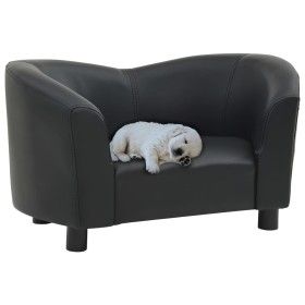Sofá para perros cuero sintético negro 67x41x39 cm de vidaXL, Camas para perros - Ref: Foro24-170946, Precio: 96,80 €, Descue...