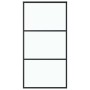 Puerta corredera ESG vidrio y aluminio negra 102x205 cm en Puertas | Comprar online en Foru.es