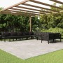 Set muebles de jardín 10 pzas y cojines aluminio gris antracita en Conjuntos de jardín | Comprar online en Foru.es