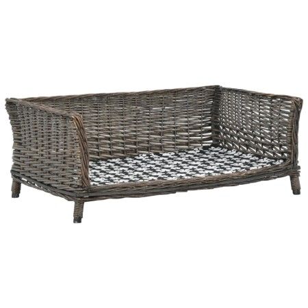 Cesta para perros con cojín sauce natural gris 90x54x35 cm de vidaXL, Camas para perros - Ref: Foro24-170776, Precio: 121,88 ...