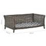 Cesta para perros con cojín sauce natural gris 90x54x35 cm de vidaXL, Camas para perros - Ref: Foro24-170776, Precio: 121,88 ...