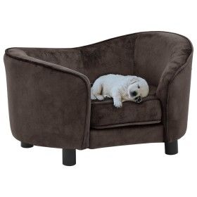 Sofá para perro felpa marrón 69x49x40 cm de vidaXL, Camas para perros - Ref: Foro24-170942, Precio: 114,15 €, Descuento: %