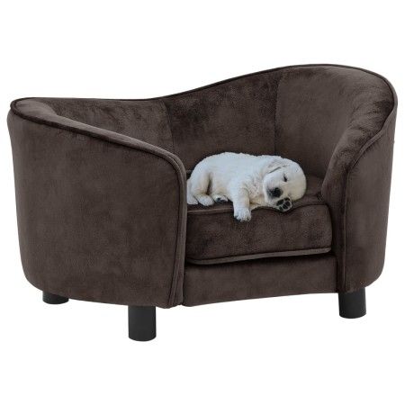 Sofá para perro felpa marrón 69x49x40 cm de vidaXL, Camas para perros - Ref: Foro24-170942, Precio: 114,15 €, Descuento: %