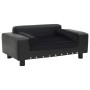 Sofá para perros felpa y cuero sintético negra 81x43x31 cm de vidaXL, Camas para perros - Ref: Foro24-170954, Precio: 81,45 €...