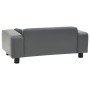 Sofá para perros felpa y cuero sintético gris 81x43x31 cm de vidaXL, Camas para perros - Ref: Foro24-170953, Precio: 76,36 €,...