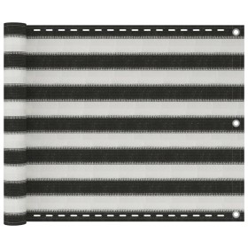 Toldo para balcón HDPE 75x300 cm gris antracita y blanco en Sombrillas | Comprar online en Foru.es