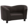 Sofá para perros cuero sintético marrón 67x41x39 cm de vidaXL, Camas para perros - Ref: Foro24-170947, Precio: 78,38 €, Descu...