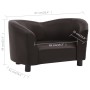 Sofá para perros cuero sintético marrón 67x41x39 cm de vidaXL, Camas para perros - Ref: Foro24-170947, Precio: 78,38 €, Descu...