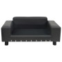 Sofá para perros felpa y cuero sintético gris oscuro 81x43x31cm de vidaXL, Camas para perros - Ref: Foro24-171044, Precio: 97...