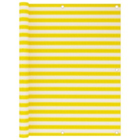 Toldo para balcón HDPE amarillo y blanco 120x500 cm en Sombrillas | Comprar online en Foru.es
