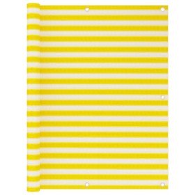 Toldo para balcón HDPE amarillo y blanco 120x500 cm en Sombrillas | Comprar online en Foru.es