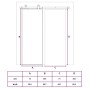 Puerta corredera ESG vidrio y aluminio negra 76x205 cm en Puertas | Comprar online en Foru.es