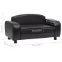 Sofá para perros cuero sintético negro 80x50x40 cm de vidaXL, Camas para perros - Ref: Foro24-170965, Precio: 121,88 €, Descu...