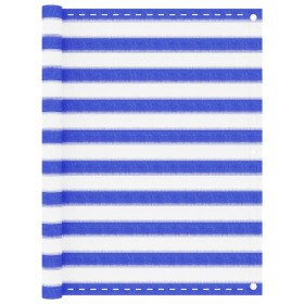 Toldo para balcón HDPE azul y blanco 120x400 cm en Sombrillas | Comprar online en Foru.es