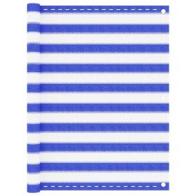 Toldo para balcón HDPE azul y blanco 120x400 cm en Sombrillas | Comprar online en Foru.es