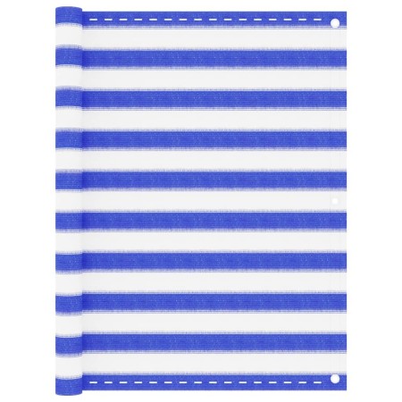 Toldo para balcón HDPE azul y blanco 120x400 cm en Sombrillas | Comprar online en Foru.es