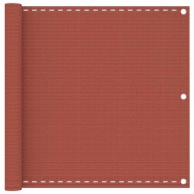 Toldo para balcón HDPE terracota 90x500 cm en Sombrillas | Comprar online en Foru.es
