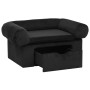 Sofá para perros con cajón felpa negro 75x50x38 cm de vidaXL, Camas para perros - Ref: Foro24-171078, Precio: 111,95 €, Descu...