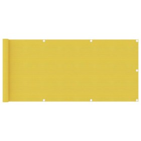 Toldo para balcón HDPE amarillo 75x500 cm en Sombrillas | Comprar online en Foru.es