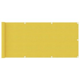 Toldo para balcón HDPE amarillo 75x500 cm en Sombrillas | Comprar online en Foru.es